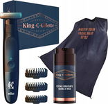 Zestaw GILLETTE King C TRYMER + KREM 100ml + Peleryna Barberska