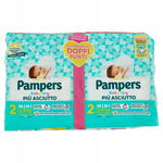 Pampers Baby Dry Mini Pieluchy, Rozmiar 2 (3-6 kg) 62 SZT