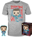 Funko POP Tee Marvel 449 Box Tony Stark glow + t-shirt M Special Edition