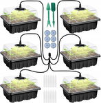 Mini szklarnia Do wysiewu nasion Propagator Z oświetleniem LED 6x12 komór