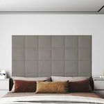Panele Ścienne Vidaxl 12 Szt Jasnoszary 30 X 30 Cm Aksamit 1,08 M2