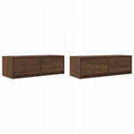 Vidaxl Szafki Rtv 2 Szt. Brązowy Dąb 80X31X25,5Cm