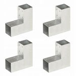 Łączniki Do Słupków W Kształcie L, 4 Szt., Metalowy