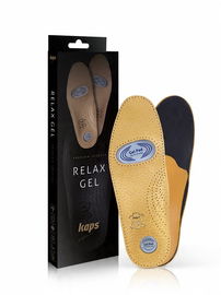 Wkładki Do Butów Na Płaskostopie Skórzane Żelowe Kaps Relax Gel Rozmiar 37