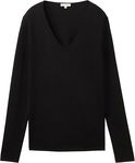 Tom Tailor 1012976 Damski Sweter Z Dzianiny Basic Czarny Rozmiar 3Xl