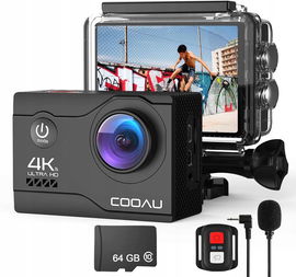 Kamera Sportowa 4K 20Mp Wifi Wodoodporność 40M Usb Mikrofon Pilot Uchwyty