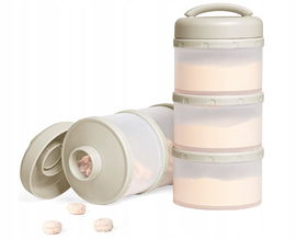Pojemnik Na Mleko W Proszku Zestaw 6 Pojemników Beżowy