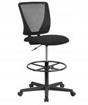 Ergonomiczny Fotel Kreślarski Z Siatką I Regulowanym Podnóżkiem Uszkodzony