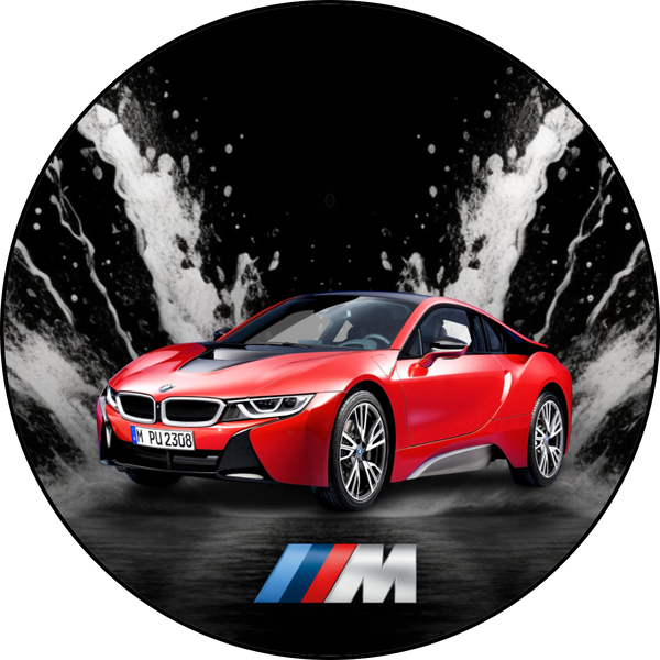 OPŁATEK NA TORT SAMOCHÓD AUTO BMW LOGO FURA BRYKA URODZINY 18 30 40 50 60