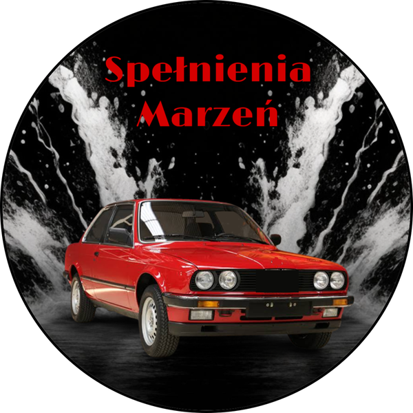 OPŁATEK NA TORT SAMOCHÓD AUTO BMW LOGO FURA BRYKA URODZINY 18 30 40 50 60