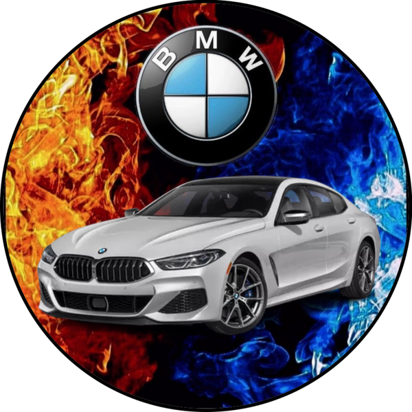 OPŁATEK NA TORT SAMOCHÓD AUTO BMW LOGO FURA BRYKA URODZINY 18 30 40 50 60