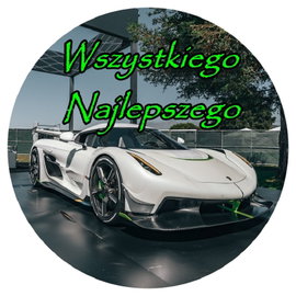 OPŁATEK NA TORT BUGATTI LOGO SAMOCHÓD AUTO FURA BRYKA URODZINY 18 30 40 50 60