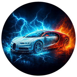 OPŁATEK NA TORT BUGATTI LOGO SAMOCHÓD AUTO FURA BRYKA URODZINY 18 30 40 50 60