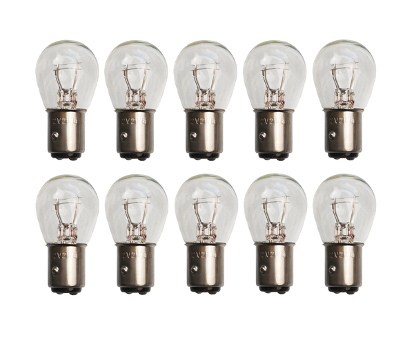 ŻARÓWKA LAMPY TYŁ 12V 21/5W, DWUWŁÓKNOWA BAY15D - BIAŁA - 10 szt.