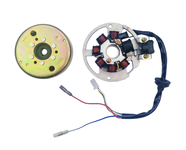 KOŁO MAGNESOWE + CEWKI ISKROWNIKA (STATOR) 2T 7 cewek (stożek 13 mm - 17 mm)