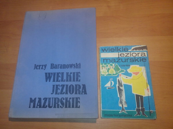 Wielkie jeziora Mazurskie J. Baranowski + mapa