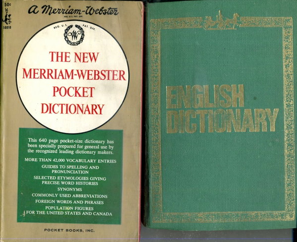 The New Merriam-Webster Pocket Dictionary A.Merriam-Webster + inny słownik