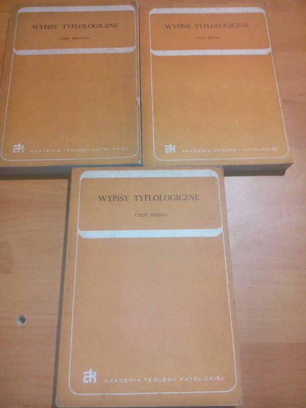 Wypisy tyflologiczne 3 tomy Gawrysiak