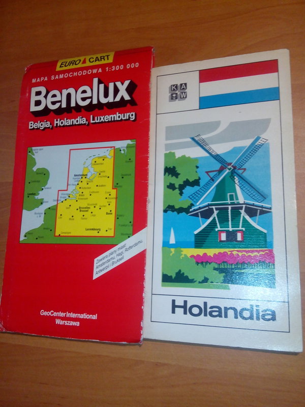 Holandia Lech Niekrasz + Mapa samochodowa Benelux Belgia, Holandia, Luksemb
