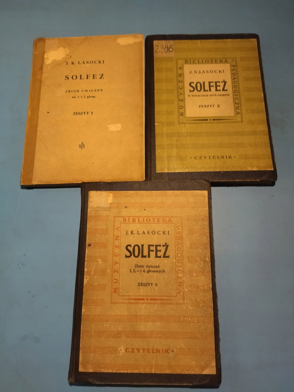 Solfeż Na 1 i 2 Głosy zeszyt 1 J K Lasocki + Zeszyt 2 i 3