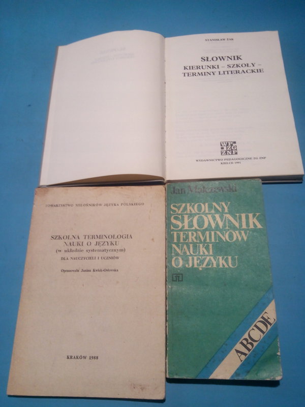 Słownik kierunki szkoły terminy literackie S. Żak