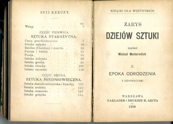 Zarys dziejów sztuki t. 2 M Mutermilch (1909)