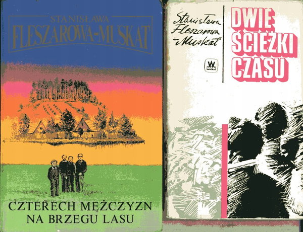 Czterech mężczyzn na brzegu lasu Fleszarowa-Muskat