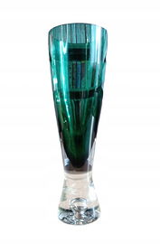 PRL Flakon szklany zielony 25 cm