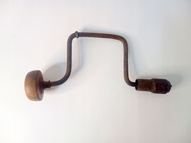 PRL Wiertarka ręczna, świder, korba