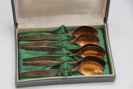 PRL Łyżeczki platerowane (pozłacane?) ZSRR '70 XX