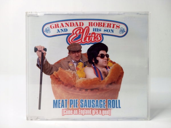 GRANDAD ROBERTS son ELVIS Meat pie sausage roll