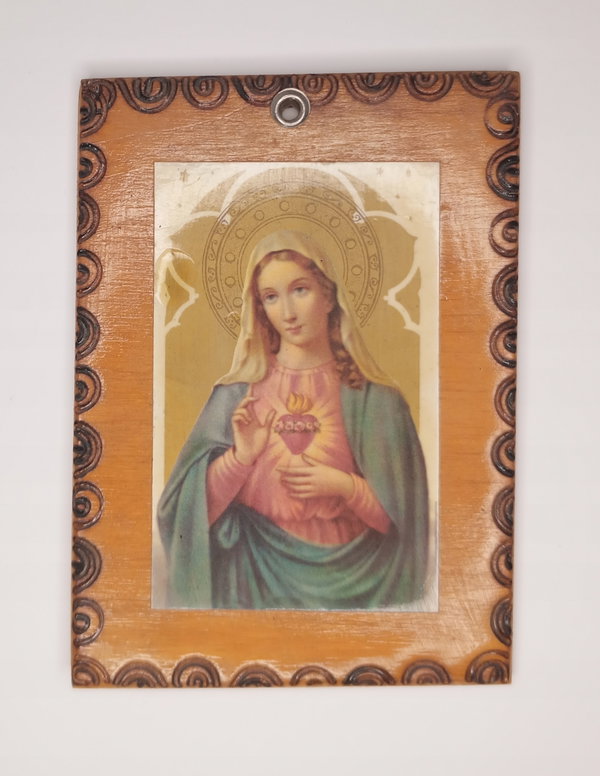 PRL Obrazek religijny Matka Boska Maryja