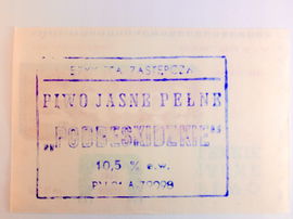 Etykieta zastępcza PODBESKIDZKIE piwo jasne pełne