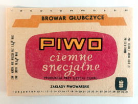 Etykieta Browar Głubczyce PIWO ciemne specjalne