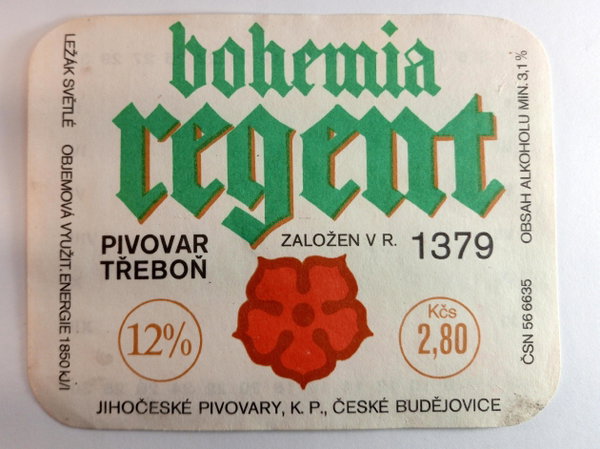 Etykieta Pivovar Trebon - Bohemia Regent