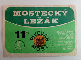 Etykieta Pivovar Most - Mostecky Lezak