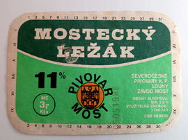 Etykieta Pivovar Most - Mostecky Lezak