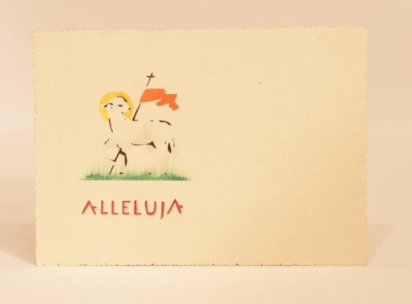 Pocztówka PRL Wielkanoc 1970 r. - Ręcznie malowana