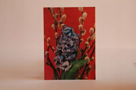 PRL Pocztówka okolicznościowa kwiaty