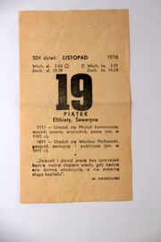 Kartka z kalendarza 19 listopada 1976 r.