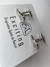 Spinki do mankietów EXC TENIS Rakiety do Squasha Tenisa dla Sportowca w Etui