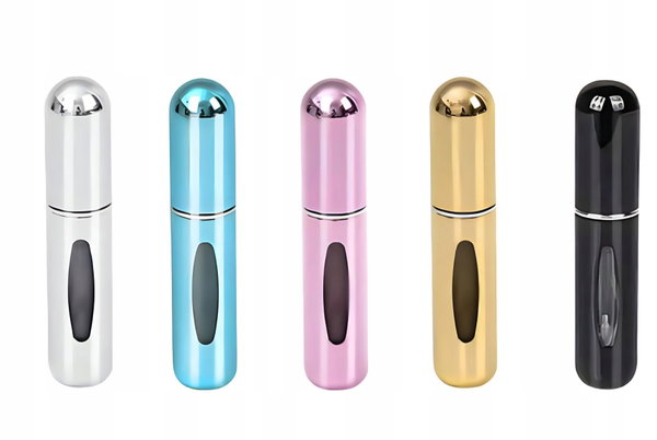 Zestaw 5x 5ml Atomizery podróżne do perfum wielokrotnego użytku