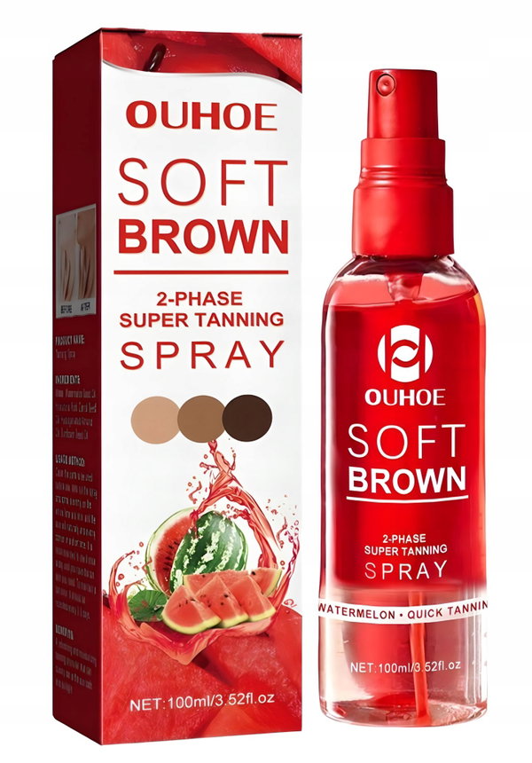Arbuzowy Olejek do Opalania w Sprayu SOFT BROWN 100 ml OUHOE