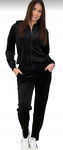DRESY DAMSKIE WELUROWE KOMPLET CZARNY 2/3XL DUŻE
