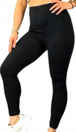 LEGGINSY BAMBUSOWE KLASYCZNE SPODNIE ELASTYCZNE L/XL CZARNE