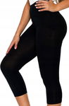 SPODNIE RYBACZKI 3/4 GETRY POLSKIE legginsy Z BAWEŁNĄ Czarne 6/7XL