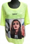 Bluzka sweterkowa ANGELS limonkowa z modnym wzorem sweter rozmiar M