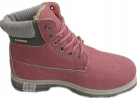 Buty damskie FASHION śniegowce skórzane TRAPERY ocieplane kożuszkiem r. 39