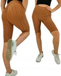 SPODENKI PUSH UP karbowane Kolarki legginsy MIEGO rozmiar S/M BRĄZ