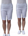 SPODNIE spodenki SZORTY elastyczne przed kolano 4XL/5XL BIAŁE
